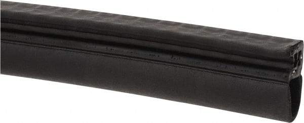Made in USA - 13mm High, 10mm Max Compression, Keltan Clip On Gasket - 19-10 Door Gauge, 20mm Wide, Cut to Length - USA Tool & Supply