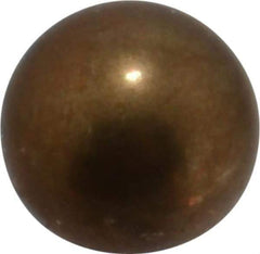 Value Collection - 3/8 Inch Diameter Brass Ball - 0.0002 Inch Sphericity, Grade 200, 75 to 87 B Hardness - USA Tool & Supply
