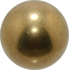 Value Collection - 5/8 Inch Diameter Brass Ball - 0.0002 Inch Sphericity, Grade 200, 75 to 87 B Hardness - USA Tool & Supply