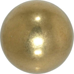 Value Collection - 3/4 Inch Diameter Brass Ball - 0.0002 Inch Sphericity, Grade 200, 75 to 87 B Hardness - USA Tool & Supply
