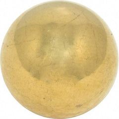 Value Collection - 1 Inch Diameter Brass Ball - 0.0002 Inch Sphericity, Grade 200, 75 to 87 B Hardness - USA Tool & Supply