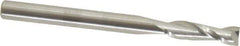 SGS - 1/8", 7/16" LOC, 1/8" Shank Diam, 1-1/2" OAL, 2 Flute, Solid Carbide Square End Mill - Single End, Uncoated, Spiral Flute, 30° Helix, Centercutting, Right Hand Cut, Right Hand Flute, Series 52 - USA Tool & Supply