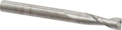 SGS - 1/4", 3/4" LOC, 1/4" Shank Diam, 2-1/2" OAL, 2 Flute, Solid Carbide Square End Mill - Single End, Uncoated, Spiral Flute, 30° Helix, Centercutting, Right Hand Cut, Right Hand Flute, Series 52 - USA Tool & Supply