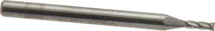 SGS - 1/16", 3/16" LOC, 1/8" Shank Diam, 1-1/2" OAL, 4 Flute, Solid Carbide Square End Mill - Single End, Uncoated, Spiral Flute, 30° Helix, Centercutting, Right Hand Cut, Right Hand Flute, Series 54 - USA Tool & Supply