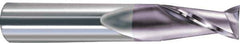 SGS - 5/8", 1-1/4" LOC, 5/8" Shank Diam, 3-1/2" OAL, 2 Flute, Solid Carbide Square End Mill - Single End, TiCN Finish, Spiral Flute, 30° Helix, Centercutting, Right Hand Cut, Right Hand Flute, Series 52 - USA Tool & Supply