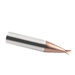 SGS - 1/2", 1" LOC, 1/2" Shank Diam, 3" OAL, 2 Flute, Solid Carbide Square End Mill - Single End, TiCN Finish, Spiral Flute, 30° Helix, Centercutting, Right Hand Cut, Right Hand Flute, Series 52 - USA Tool & Supply