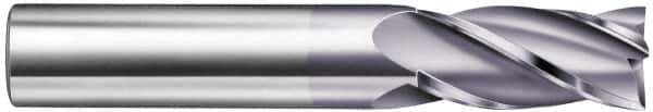 SGS - 3/4", 1-1/2" LOC, 3/4" Shank Diam, 4" OAL, 4 Flute, Solid Carbide Square End Mill - Single End, TiCN Finish, Spiral Flute, 30° Helix, Centercutting, Right Hand Cut, Right Hand Flute, Series 54 - USA Tool & Supply