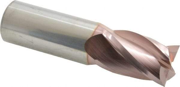 SGS - 1", 1-1/2" LOC, 1" Shank Diam, 4" OAL, 4 Flute, Solid Carbide Square End Mill - Single End, TiCN Finish, Spiral Flute, 30° Helix, Centercutting, Right Hand Cut, Right Hand Flute, Series 54 - USA Tool & Supply