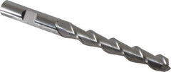 SGS - 3/8", 2-1/2" LOC, 3/8" Shank Diam, 4-1/4" OAL, 2 Flute, Solid Carbide Square End Mill - Single End, Uncoated, Spiral Flute, 45° Helix, Centercutting, Right Hand Cut, Right Hand Flute, Series 44 - USA Tool & Supply