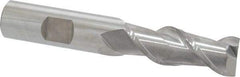 SGS - 5/8", 1-5/8" LOC, 5/8" Shank Diam, 3-3/4" OAL, 2 Flute, Solid Carbide Square End Mill - Single End, Uncoated, Spiral Flute, 45° Helix, Centercutting, Right Hand Cut, Right Hand Flute, Series 44 - USA Tool & Supply