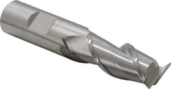 SGS - 3/4", 1-5/8" LOC, 3/4" Shank Diam, 3-7/8" OAL, 2 Flute, Solid Carbide Square End Mill - Single End, Uncoated, Spiral Flute, 45° Helix, Centercutting, Right Hand Cut, Right Hand Flute, Series 44 - USA Tool & Supply