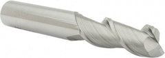 SGS - 1/2", 1-1/4" LOC, 1/2" Shank Diam, 3-1/4" OAL, 2 Flute, Solid Carbide Square End Mill - Single End, Uncoated, Spiral Flute, 45° Helix, Centercutting, Right Hand Cut, Right Hand Flute, Series 44 - USA Tool & Supply