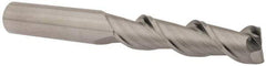 SGS - 1/2", 2" LOC, 1/2" Shank Diam, 4" OAL, 2 Flute, Solid Carbide Square End Mill - Single End, Uncoated, Spiral Flute, 45° Helix, Centercutting, Right Hand Cut, Right Hand Flute, Series 44 - USA Tool & Supply