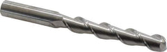SGS - 1/2", 3" LOC, 1/2" Shank Diam, 5" OAL, 2 Flute, Solid Carbide Square End Mill - Single End, Uncoated, Spiral Flute, 45° Helix, Centercutting, Right Hand Cut, Right Hand Flute, Series 44 - USA Tool & Supply