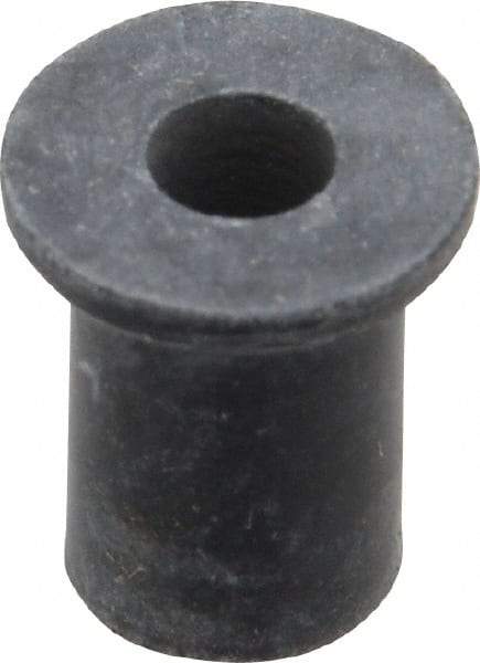 RivetKing - #8-32, 0.438" Diam x 0.052" Thick Flange, Rubber Insulated Rivet Nut - UNC Thread, Rubber, 5/16" Body Diam, 1/2" OAL - USA Tool & Supply