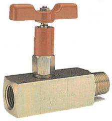 Value Collection - 3/4" Pipe, Inline Soft Seat Needle Valve - FNPT x FNPT Ends, Grade 316 Stainless Steel Valve, 6,000 Max psi - USA Tool & Supply