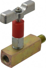 Value Collection - 1/4" Pipe, Inline Soft Seat Needle Valve - MNPT x FNPT Ends, Alloy Valve, 6,000 Max psi - USA Tool & Supply