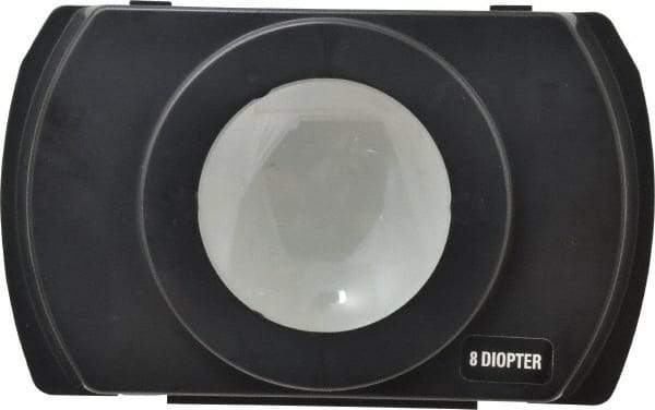 Electrix - 4 Diopter, 3" Wide, Task & Machine Light Magnifier Lens - Black, For Use with 7450 & 7452 Magnifiers - USA Tool & Supply