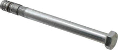 Made in USA - 3/8" Diam, 3/8" Drill, 4" OAL, Taper Bolt Concrete Anchor - Grade 5 Steel, Zinc-Plated Finish, Hex Head, Hex Drive - USA Tool & Supply