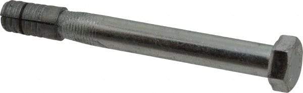 Made in USA - 1/2" Diam, 1/2" Drill, 4" OAL, 1" Min Embedment Taper Bolt Concrete Anchor - Grade 5 Steel, Zinc-Plated Finish, Hex Head, Hex Drive - USA Tool & Supply