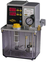 Trico - 8 L Reservoir Capacity, 0.2 cm Output per Hour, Electric Central Lubrication System - 3-999 Min Interval Between Cycles, 201mm Wide x 310mm High, 110 Volts, Oil, 5/16-24 Outlet Thread - USA Tool & Supply
