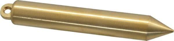 Lufkin - 6-3/4 Inch Long, 1 Inch Diameter Brass Plumb Bob - 20 Ounce - USA Tool & Supply