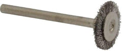 Osborn - 5/8" OD, 1/8" Shank Diam, Crimped Stainless Steel Wheel Brush - 0.005" Filament Diam, 25,000 RPM - USA Tool & Supply