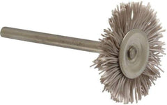 Osborn - 1" OD, 1/8" Shank Diam, Nylon Wheel Brush - 3/32" Face Width, 6,000 RPM - USA Tool & Supply