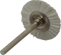 Osborn - 1" OD, 1/8" Shank Diam, Nylon Wheel Brush - 3/32" Face Width, 6,000 RPM - USA Tool & Supply