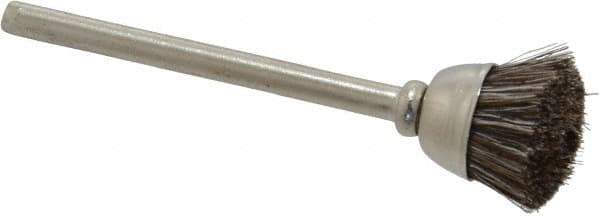 Osborn - 9/16" Diam, 1/8" Shank Straight Wire Cup Brush - 0.012" Filament Diam, 25,000 Max RPM - USA Tool & Supply