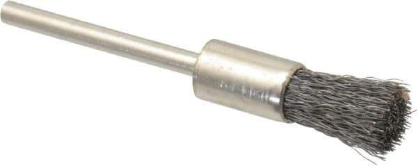 Osborn - 5/16" Brush Diam, End Brush - 1/8" Diam Shank, 25,000 Max RPM - USA Tool & Supply