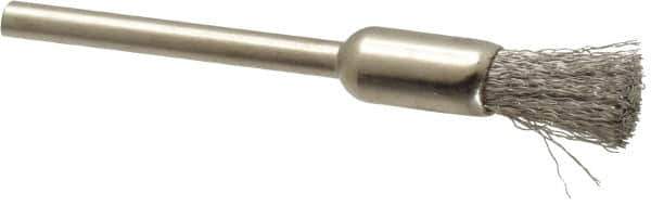 Osborn - 1/4" Brush Diam, End Brush - 1/8" Diam Shank, 25,000 Max RPM - USA Tool & Supply