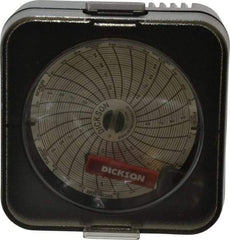 Dickson - 50 to 96°F, Temp Recorder - 3 Inch Diameter, Battery Operated - USA Tool & Supply