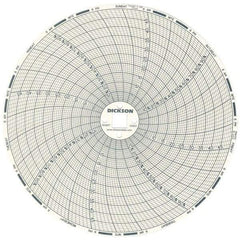 Dickson - 50°C, 7 Day Recording Time Chart - 6 Inch Diameter, 0 to 95% Humidity, Use with TH6 Recorders - USA Tool & Supply