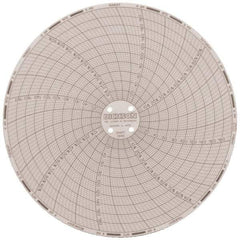 Dickson - 185°F, 7 Day Recording Time Chart - 6 Inch Diameter, 0 to 95% Humidity, Use with TH6 Recorders - USA Tool & Supply