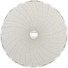 Dickson - 32 to 122°F, 7 Day Recording Time Chart - 8 Inch Diameter, Use with Esx Recorders - USA Tool & Supply