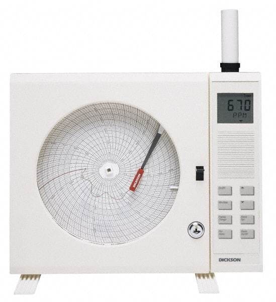 Dickson - 50 to 90°F, 24 Hour Recording Time Chart - 8 Inch Diameter, Use with Co2X Recorders - USA Tool & Supply