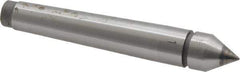 Value Collection - 0.48" Head Diam, Carbide-Tipped Steel Standard Point Solid Dead Center - 1MT Morse Taper, 0.48" Point Diam, 3.15" OAL - USA Tool & Supply