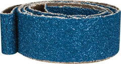 Made in USA - 1" Wide x 42" OAL, 36 Grit, Zirconia Alumina Abrasive Belt - Zirconia Alumina, Very Coarse, Coated, X Weighted Cloth Backing - USA Tool & Supply