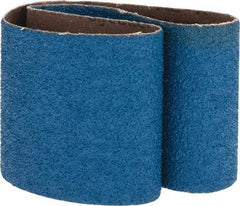 Made in USA - 3" Wide x 21" OAL, 36 Grit, Zirconia Alumina Abrasive Belt - Zirconia Alumina, Very Coarse, Coated, X Weighted Cloth Backing - USA Tool & Supply