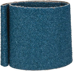 Made in USA - 4" Wide x 36" OAL, 24 Grit, Zirconia Alumina Abrasive Belt - Zirconia Alumina, Very Coarse, Coated, X Weighted Cloth Backing - USA Tool & Supply