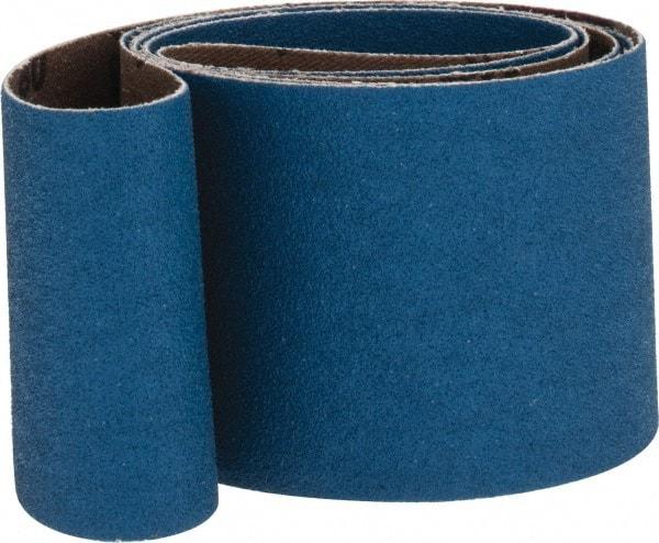 Made in USA - 2-1/2" Wide x 60" OAL, 80 Grit, Zirconia Alumina Abrasive Belt - Zirconia Alumina, Medium, Coated, X Weighted Cloth Backing - USA Tool & Supply