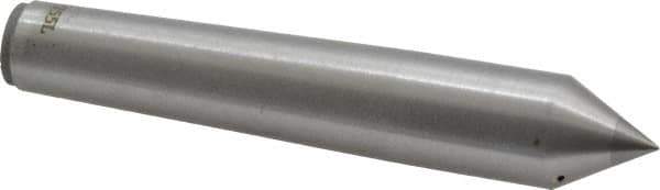 Made in USA - Carbide-Tipped Alloy Steel Standard Point Solid Dead Center - 2MT Morse Taper, 4-3/16" OAL - USA Tool & Supply