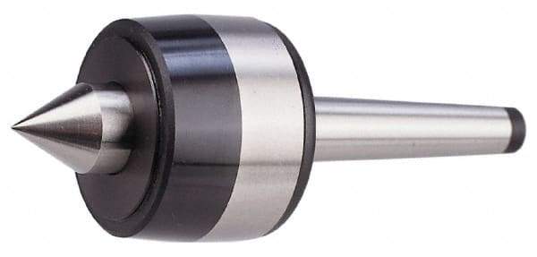 Bison - MT6 Taper Shank, 5.12" Head Diam 7,700 Lb Capacity Live Center - 2,000 Max RPM, 2.48" Point Diam, 2.52" Point Len, 7,700 Lb Max Workpc, 13.13" OAL, 2.52" Long Tip, Standard Point - USA Tool & Supply