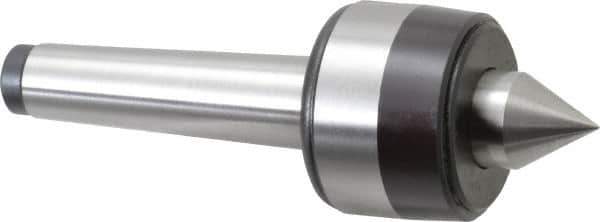 Bison - MT2 Taper Shank, 1.57" Head Diam 460 Lb Capacity Live Center - 5,000 Max RPM, 0.7" Point Diam, 0.87" Point Len, 460 Lb Max Workpc, 4.74" OAL, 0.87" Long Tip, Standard Point - USA Tool & Supply