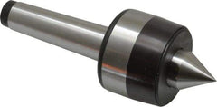 Bison - MT3 Taper Shank, 2.2" Head Diam 925 Lb Capacity Live Center - 4,000 Max RPM, 0.98" Point Diam, 1.12" Point Len, 925 Lb Max Workpc, 6.14" OAL, 1.12" Long Tip, Standard Point - USA Tool & Supply