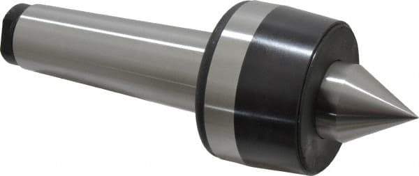 Bison - MT5 Taper Shank, 3.35" Head Diam 4,400 Lb Capacity Live Center - 2,500 Max RPM, 1.61" Point Diam, 1.77" Point Len, 4,400 Lb Max Workpc, 9.33" OAL, 1.77" Long Tip, Standard Point - USA Tool & Supply