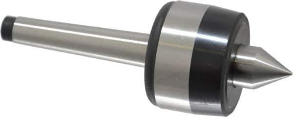 Bison - MT1 Taper Shank, 1-1/2" Head Diam 220 Lb Capacity Live Center - 5,000 Max RPM, 0.59" Point Diam, 0.7" Point Len, 220 Lb Max Workpc, 4.07" OAL, 0.7" Long Tip, Standard Point - USA Tool & Supply