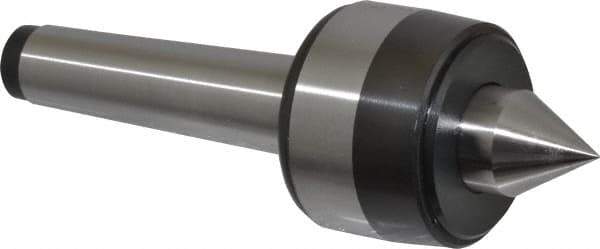 Bison - MT2 Taper Shank, 1.57" Head Diam 460 Lb Capacity Live Center - 5,000 Max RPM, 0.7" Point Diam, 0.87" Point Len, 460 Lb Max Workpc, 4.74" OAL, 0.87" Long Tip, Standard Point - USA Tool & Supply