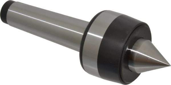 Bison - MT4 Taper Shank, 2.52" Head Diam 1,850 Lb Capacity Live Center - 3,000 Max RPM, 1.1" Point Diam, 1.24" Point Len, 1,850 Lb Max Workpc, 7.24" OAL, 1.24" Long Tip, Standard Point - USA Tool & Supply